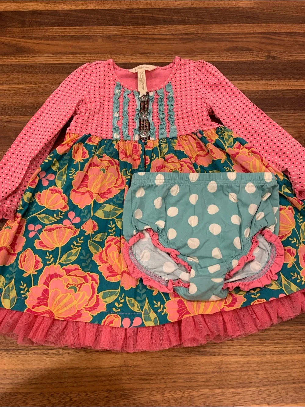 Matilda Jane Once Upon a Time Little Missy Dress Diaper Cover Set 18-24M Perfect